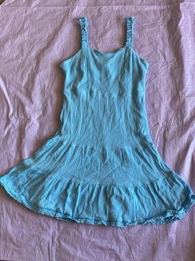 New without tag- Light Blue Lace Strap Summer Dress